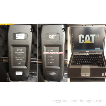Excavator Scanner Adapter III Comm 3 + laptop +CAT SIS 2011 +CAT Flash Software